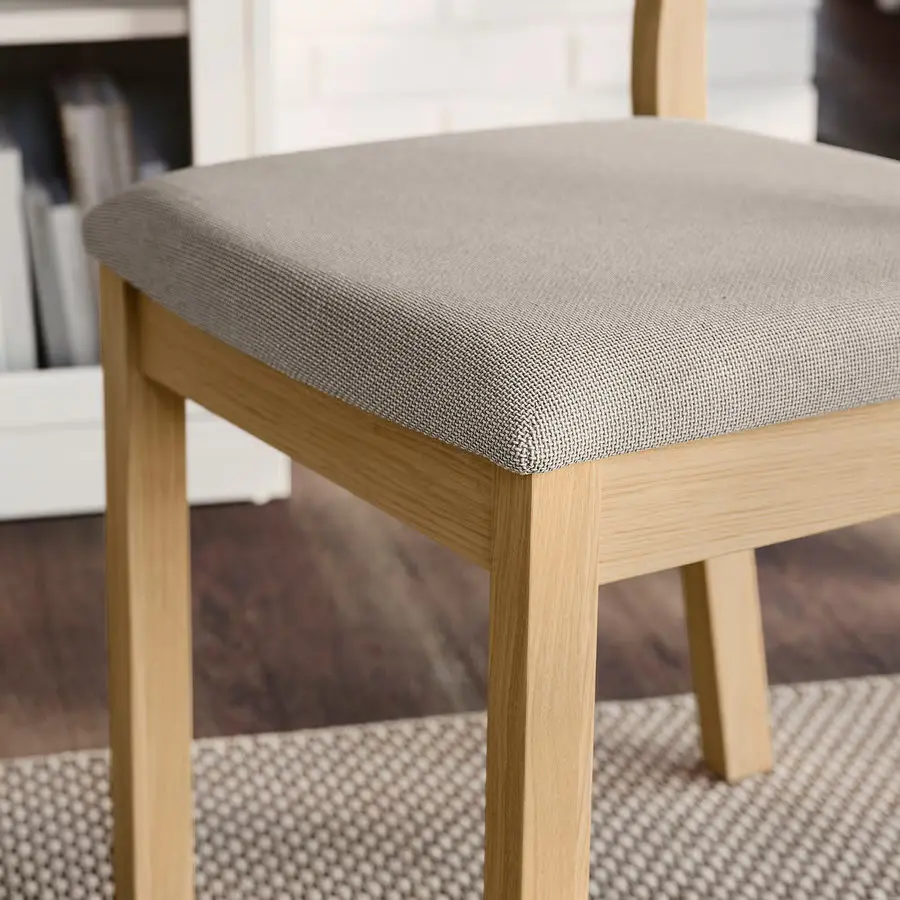 Комплект стол + 4 стула Ikea Tonstad/Fridtuna 150x80 (Дуб/Светло-бежевый) - 3
