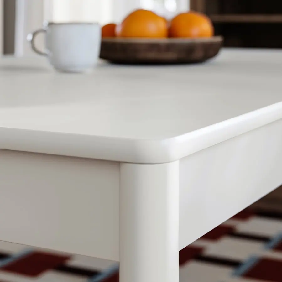 Set masa + 4 scaune Ikea Tonstad/Lisabo 140/196x85 (Alb/Frasin) - 3