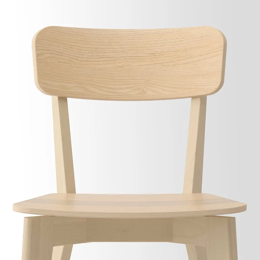 Set masa + 4 scaune Ikea Tonstad/Lisabo 140/196x85 (Alb/Frasin) - 4