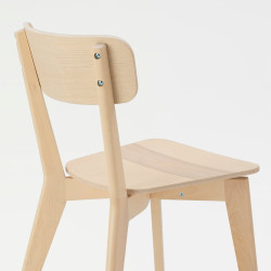 Set masa + 4 scaune Ikea Tonstad/Lisabo 140/196x85 (Alb/Frasin) Thumb