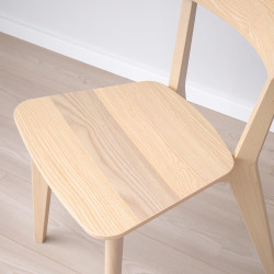 Set masa + 4 scaune Ikea Tonstad/Lisabo 140/196x85 (Alb/Frasin) Thumb