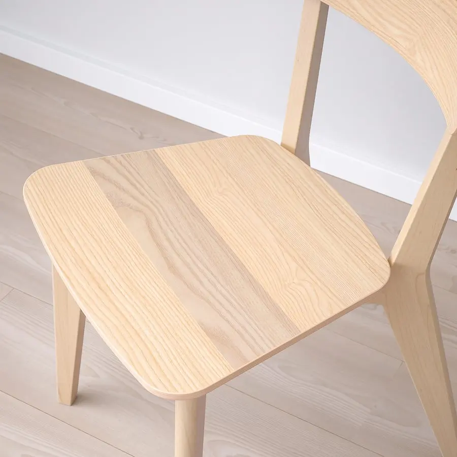 Set masa + 4 scaune Ikea Tonstad/Lisabo 140/196x85 (Alb/Frasin) - 7