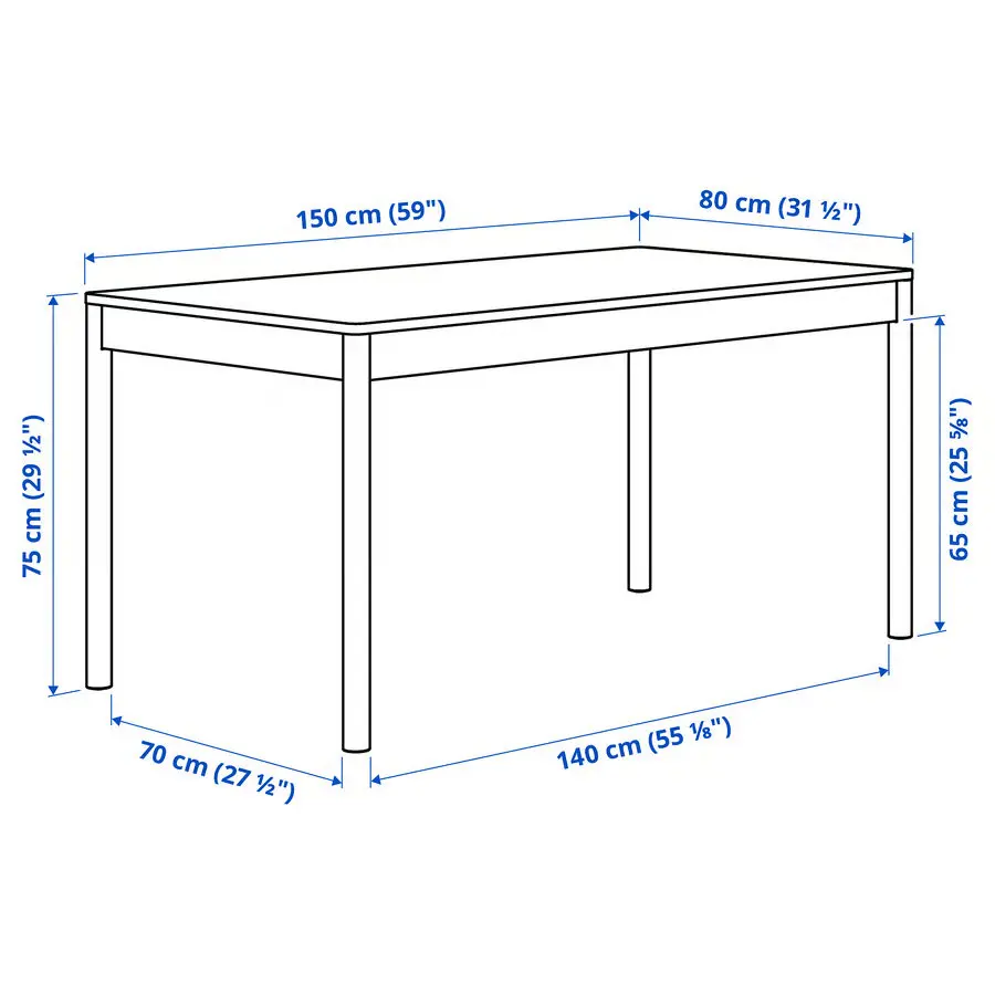 Комплект стол + 4 стула Ikea Tonstad/Nordmansskar/Tonerud 150x80 (Дуб/Серый) - 5