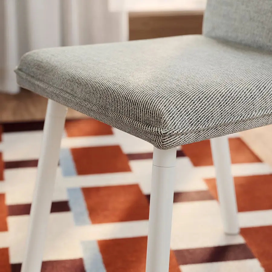 Комплект стол + 4 стула Ikea Tonstad/Viarp 140/196 (Белый/Бежево-коричневый) - 3