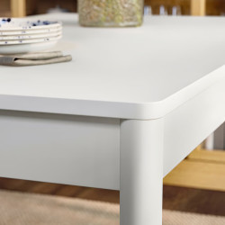 Комплект стол + 4 стула Ikea Tonstad/Vihals/Tibbleby 150x80 (Белый/Серо-бежевый) Thumb