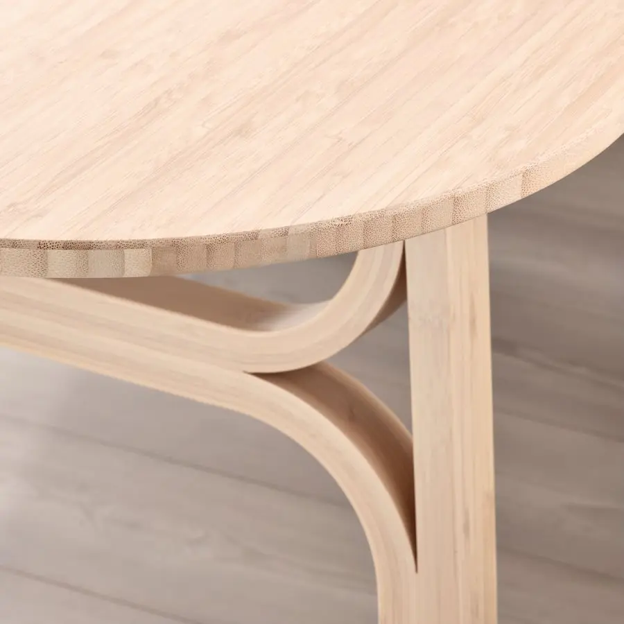 Комплект стол + 4 стула Ikea Voxlov/Krylbo/Tonerud 180x90 (Бамбук/Синий) - 3