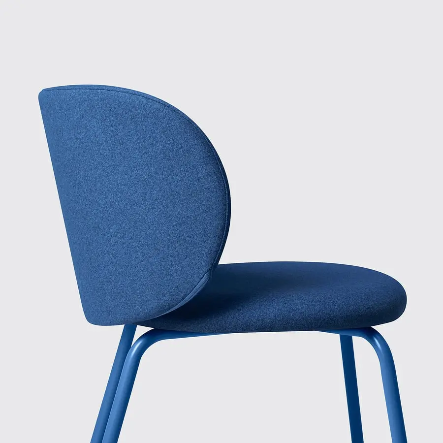 Комплект стол + 4 стула Ikea Voxlov/Krylbo/Tonerud 180x90 (Бамбук/Синий) - 5