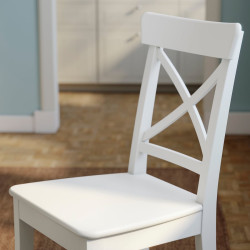 Set masa + 4 scaune Ikea Rosentorp 110/155 (Alb) Thumb