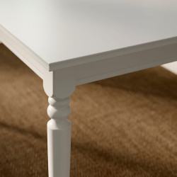 Set masa + 4 scaune Ikea Rosentorp/Nasinge/Tibbleby 155/215x87 (Alb/Bej-gri) Thumb