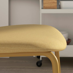 Set masa + 4 scaune Ikea Vihals/Tibbleby 120/180x74 (Alb/Galben) Thumb