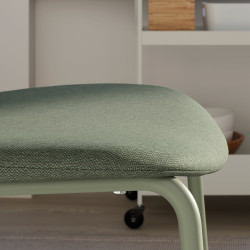 Set masa + 4 scaune Ikea Vihals/Tibbleby 125x74 (Alb/Gri-verde) Thumb