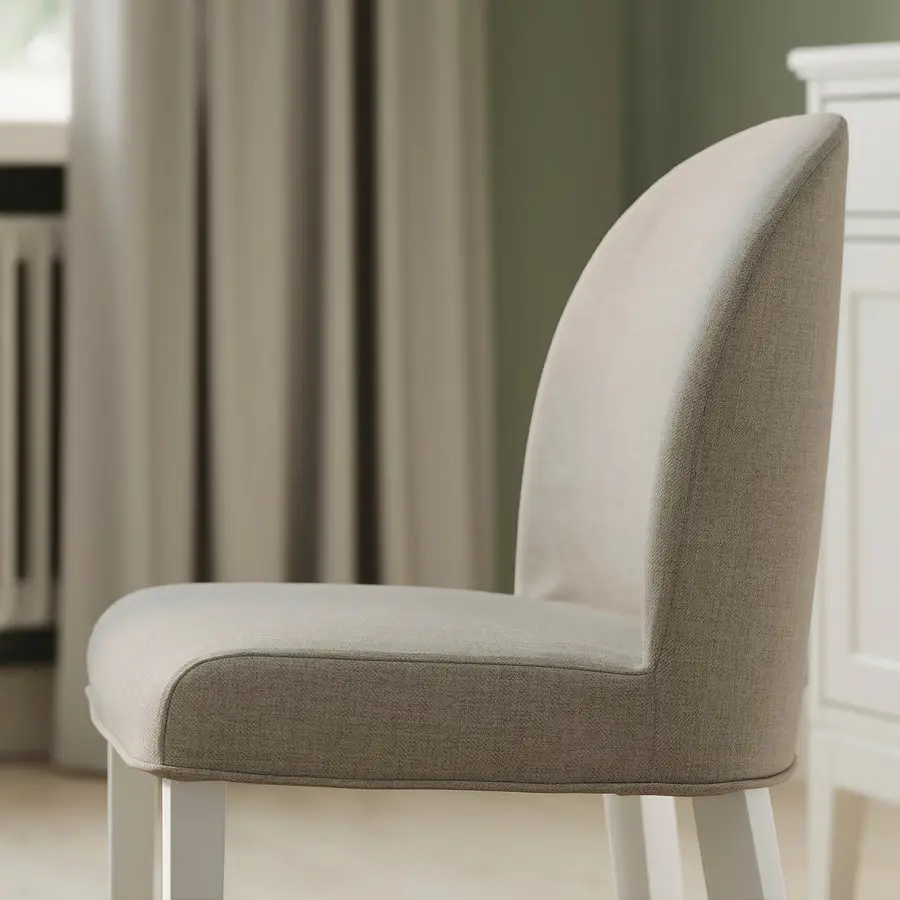 Комплект стол + 6 стула Ikea Rosentorp/Kilanda 160/215x110 (Белый/Светло-бежевый) - 5