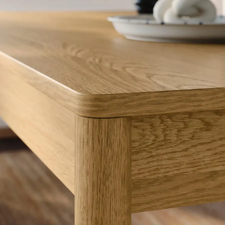 Комплект стол + 6 стула Ikea Tonstad/Krylbo/Tonerud 200x85 (Дуб/Светло-бежевый) - 3