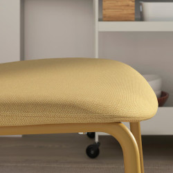 Set masa + 6 scaune Ikea Vihals/Tibbleby 120/180x74 (Alb/Galben) Thumb
