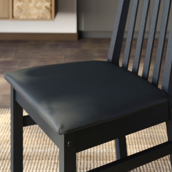 Комплект стол + 6 стульев Ikea Alhult/Bomstad 170/220x80 (Черный/Коричневый) Thumb