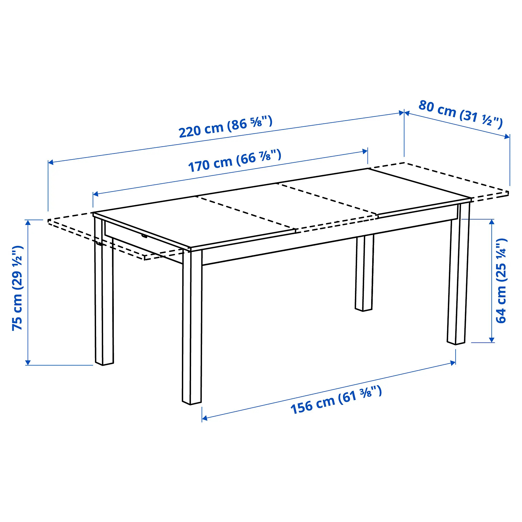 Комплект стол + 6 стульев Ikea Alhult/Bomstad 170/220x80 (Черный/Коричневый) - 7