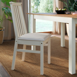 Комплект стол + 6 стульев Ikea Alhult/Kabusa 170/220x80 (Бежевый/Коричневый) Thumb