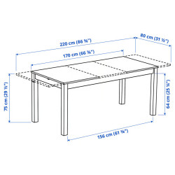 Set masa + 6 scaune Ikea Alhult/Nordmansskar (Maro/Gri) Thumb