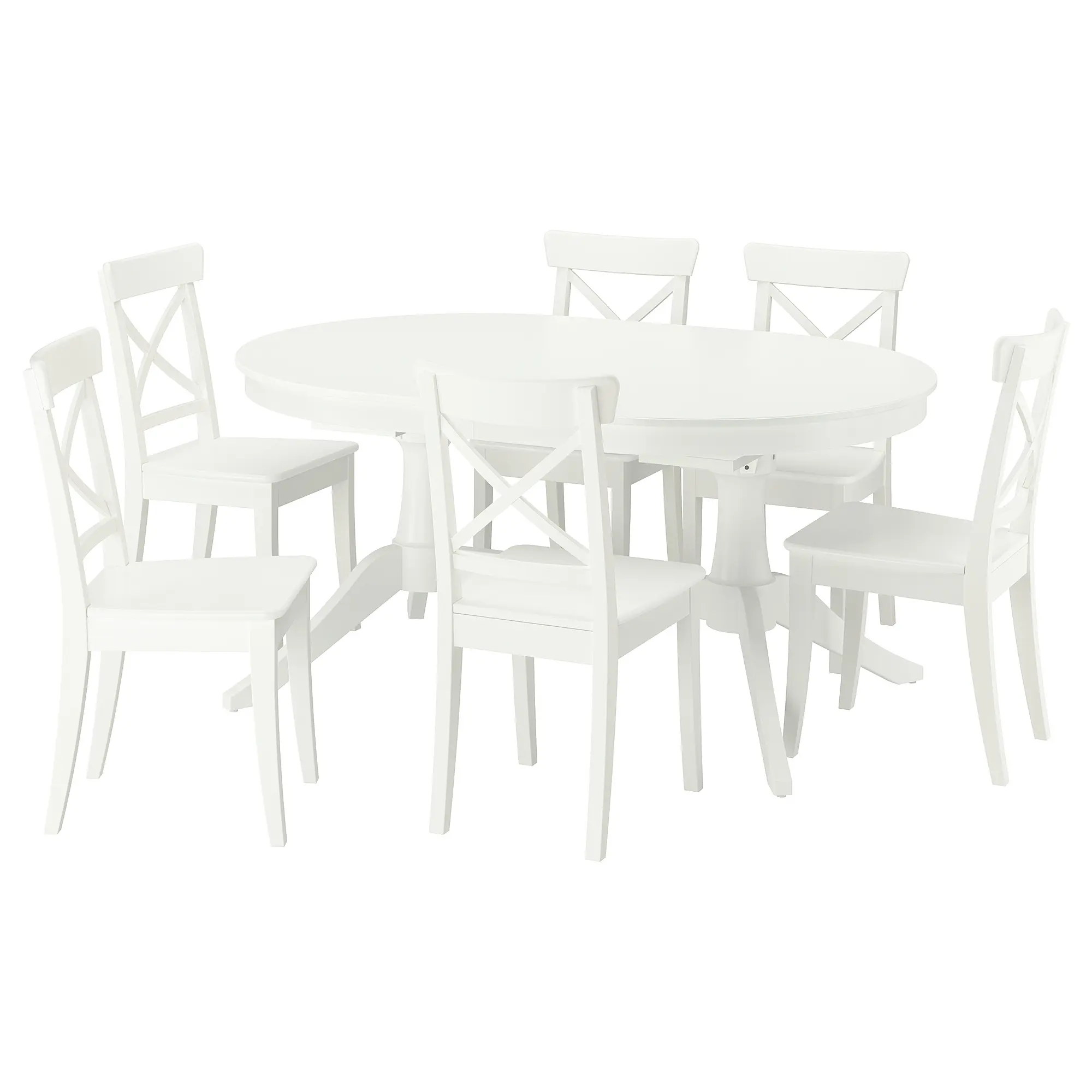 Комплект стол + 6 стульев Ikea Rosentorp (Белый) - 2