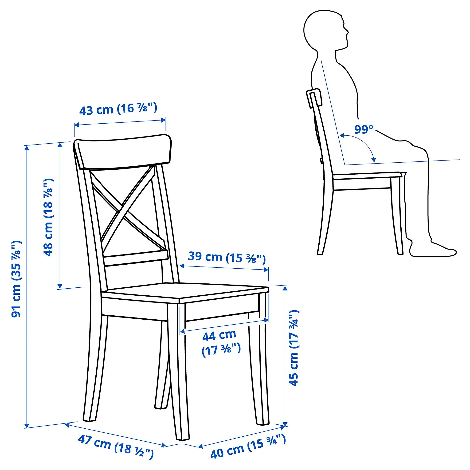 Комплект стол + 6 стульев Ikea Rosentorp (Белый) - 6