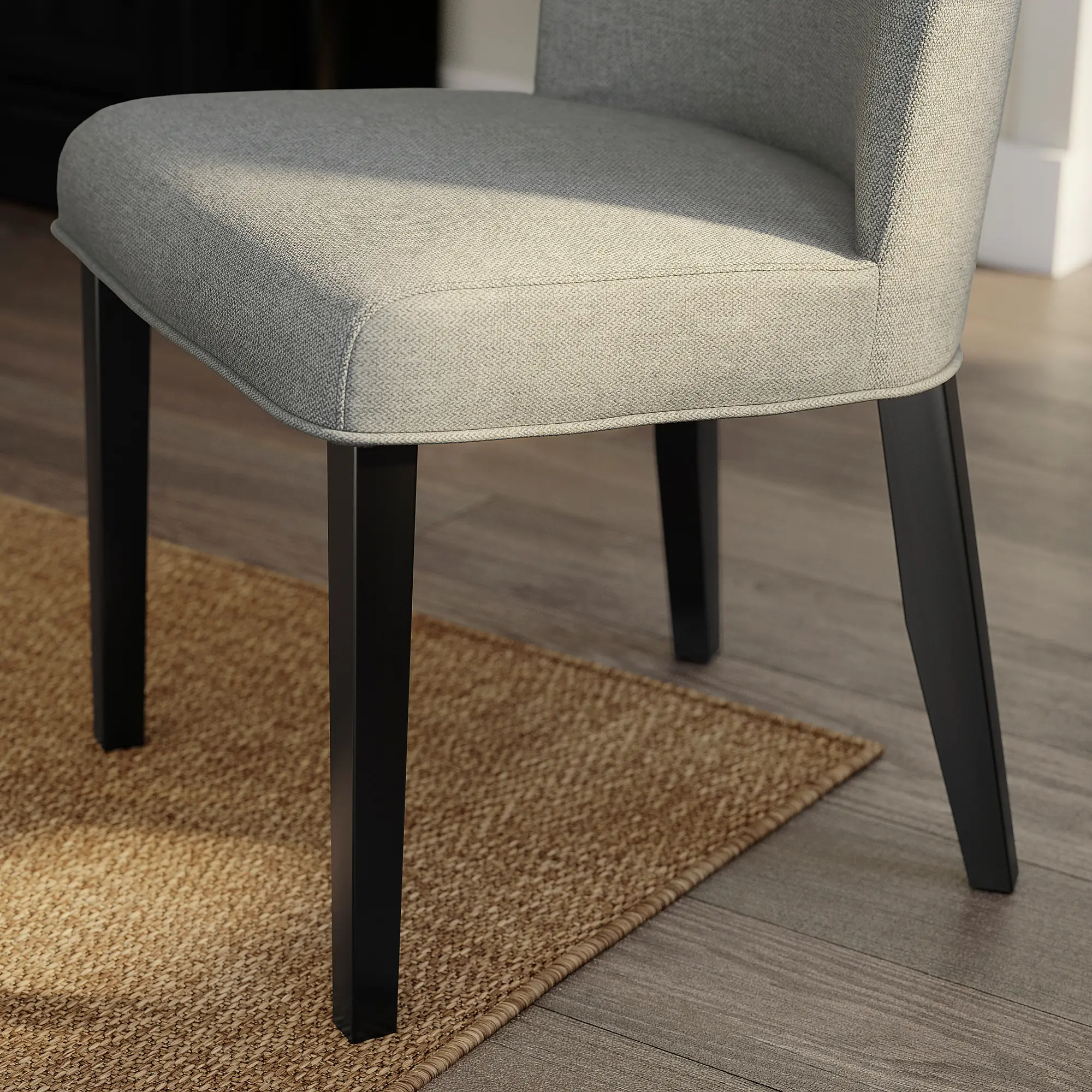 Комплект стол + 6 стульев Ikea Rosentorp/Tibbleby (Черный/Серо-бежевый) - 4