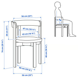 Set masa + 6 scaune Ikea Stockholm 2025 piele (Stejar/Maro inchis) Thumb