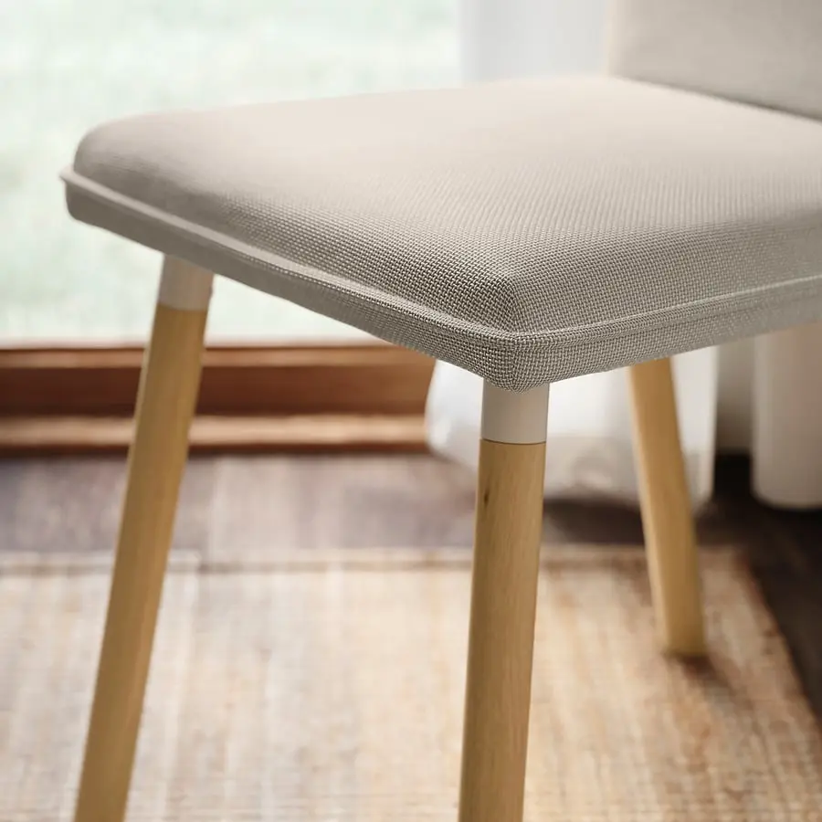 Set masa + 6 scaune Ikea Tonstad/Fridtuna 200x85 (Stejar/Bej deschis) - 4