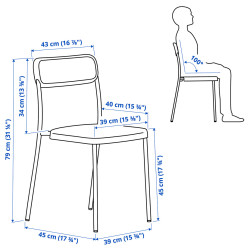Set masa + 6 scaune Ikea Vihals 120/180x74 (Alb) Thumb