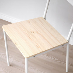 Set masa + 6 scaune Ikea Vihals/Buslatt 120/180x74 (Alb/Pin) Thumb