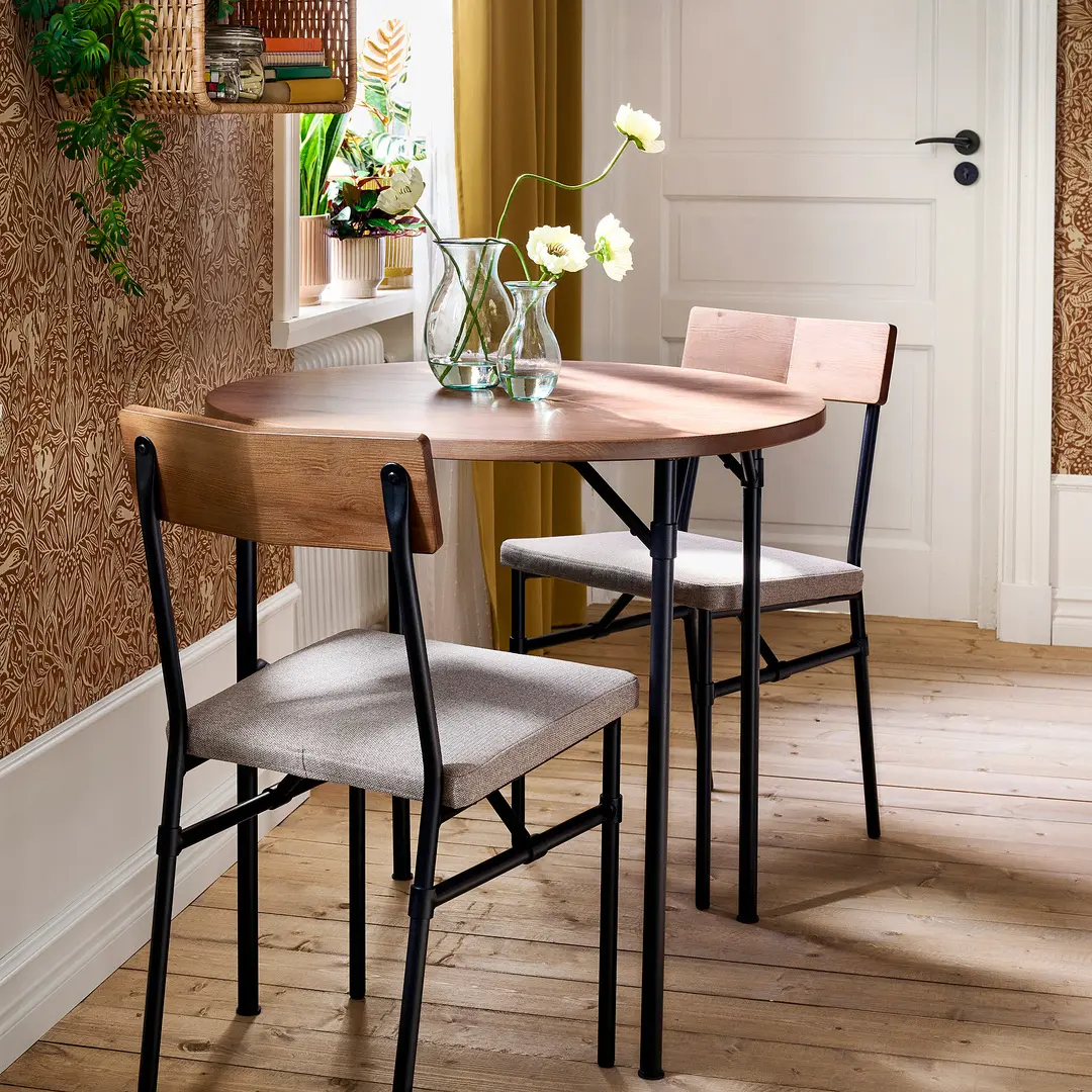 Set masa scaune Ikea Grotan/Tibbleby 80 1+2 (Maro/Bej inchis)