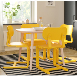 Set masa scaune Ikea Lisabo/Lyckan 105 1+4 (Frasin/Galben)