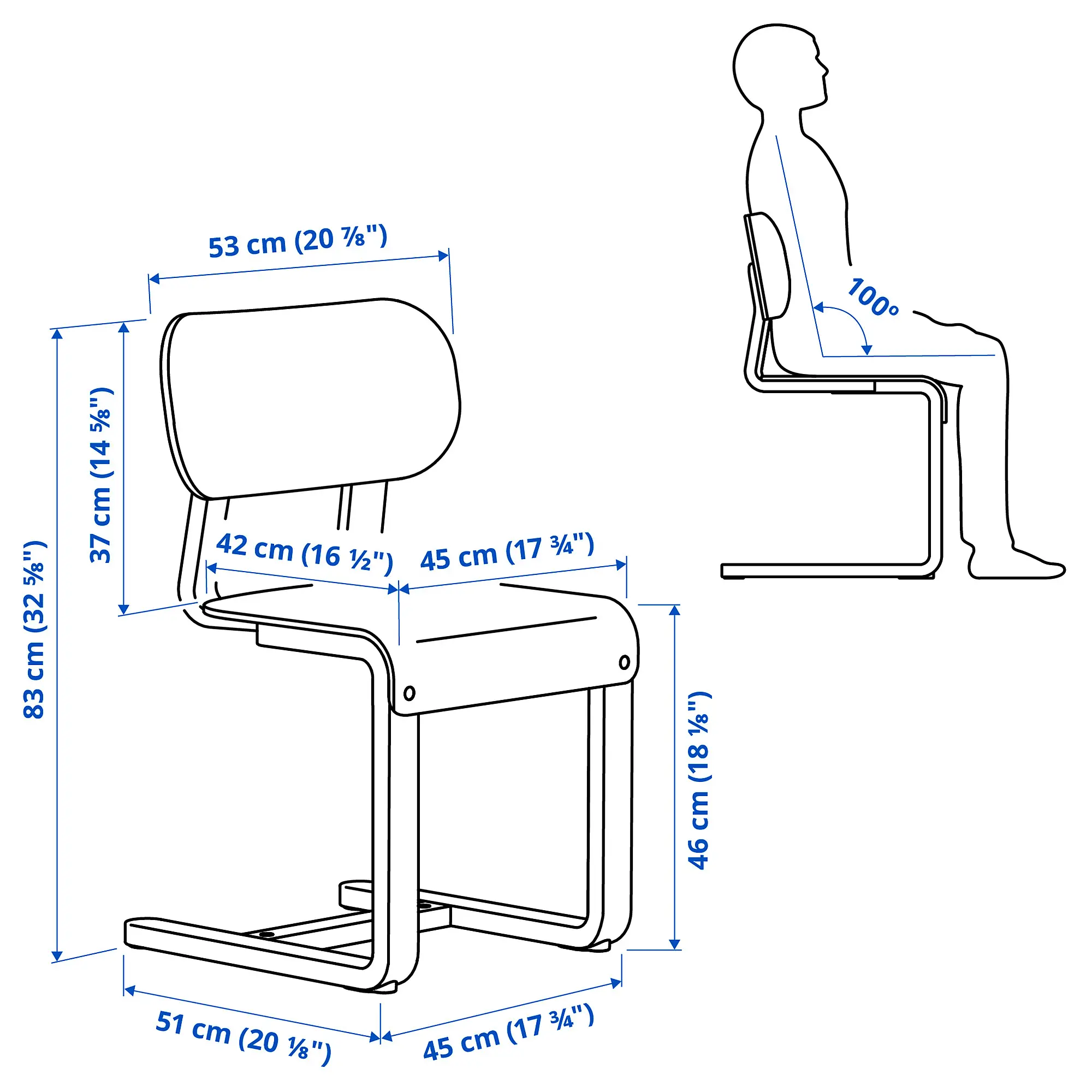 Set masa scaune Ikea Lisabo/Lyckan 88x78 1+2 (Frasin/Galben)