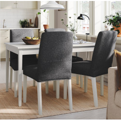 Set masa scaune Ikea Nasinge/Bergmund/Gunnared 130x80 1+4 (Alb/Gri mediu)