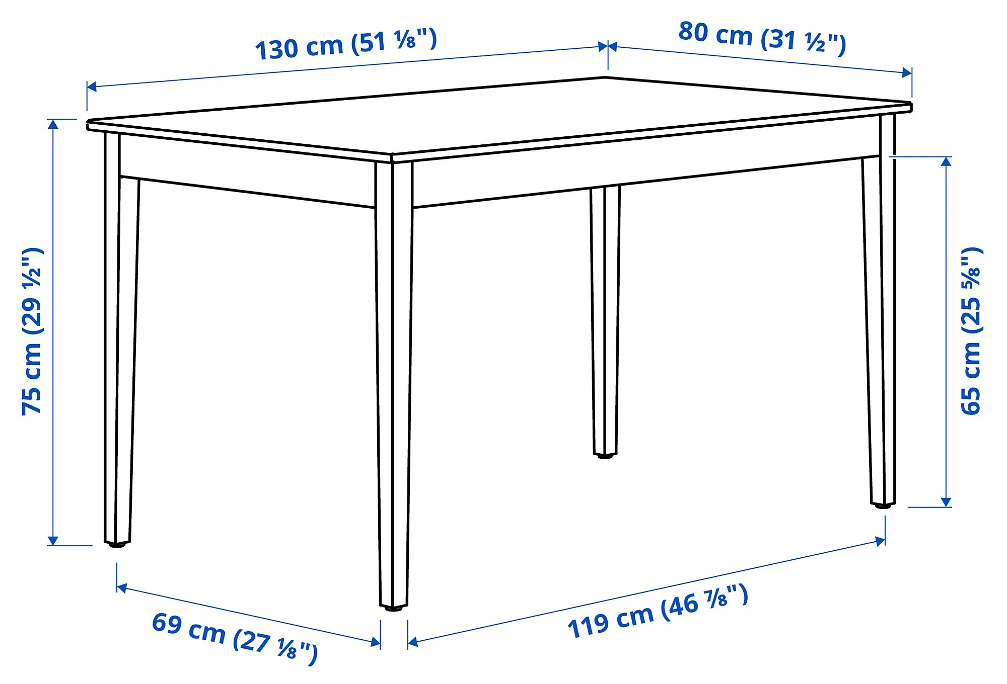 Set masa scaune Ikea Nasinge/Bergmund/Gunnared 130x80 1+4 (Alb/Gri mediu)