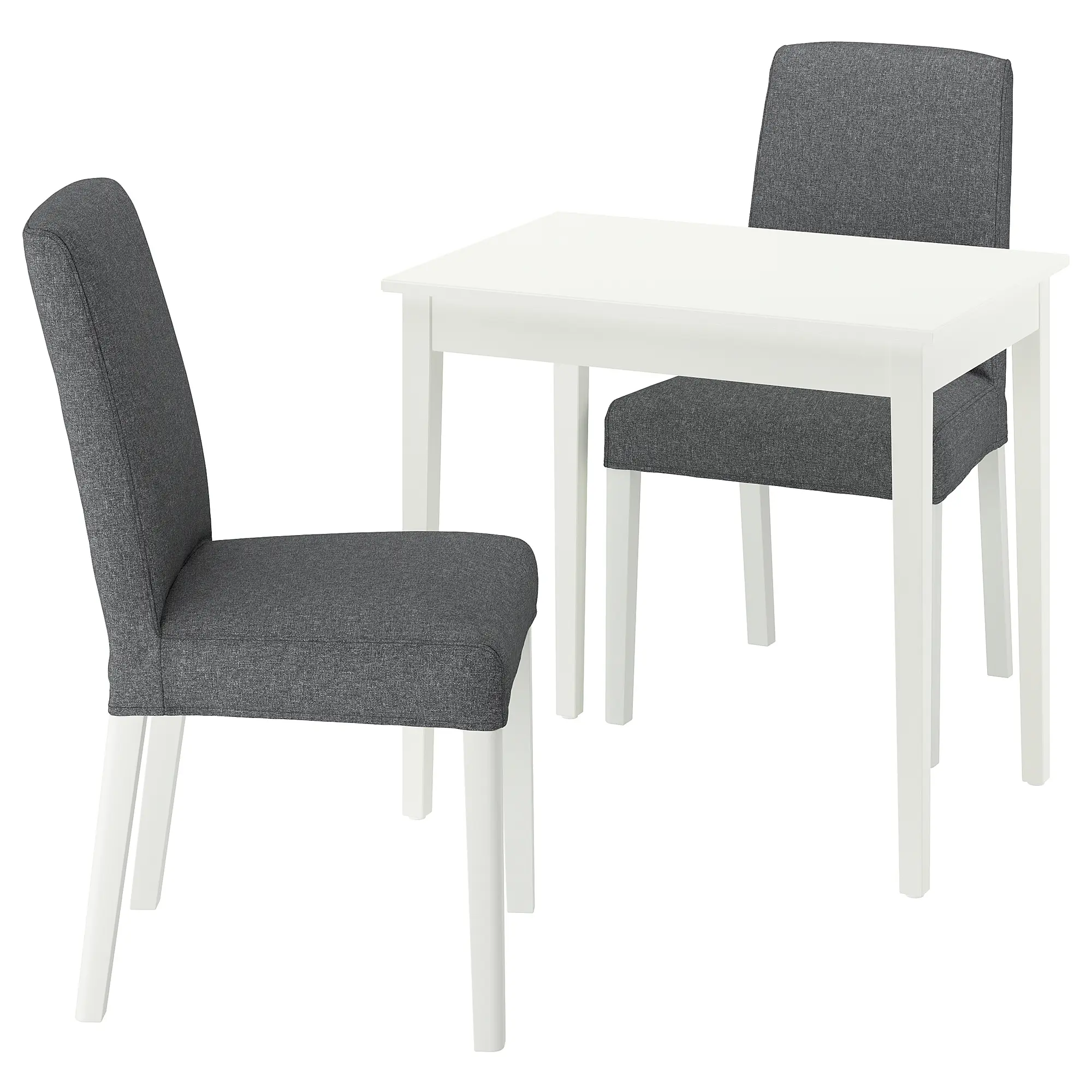 Set masa scaune Ikea Nasinge/Bergmund/Gunnared 80x60 1+2 (Alb/Gri mediu)