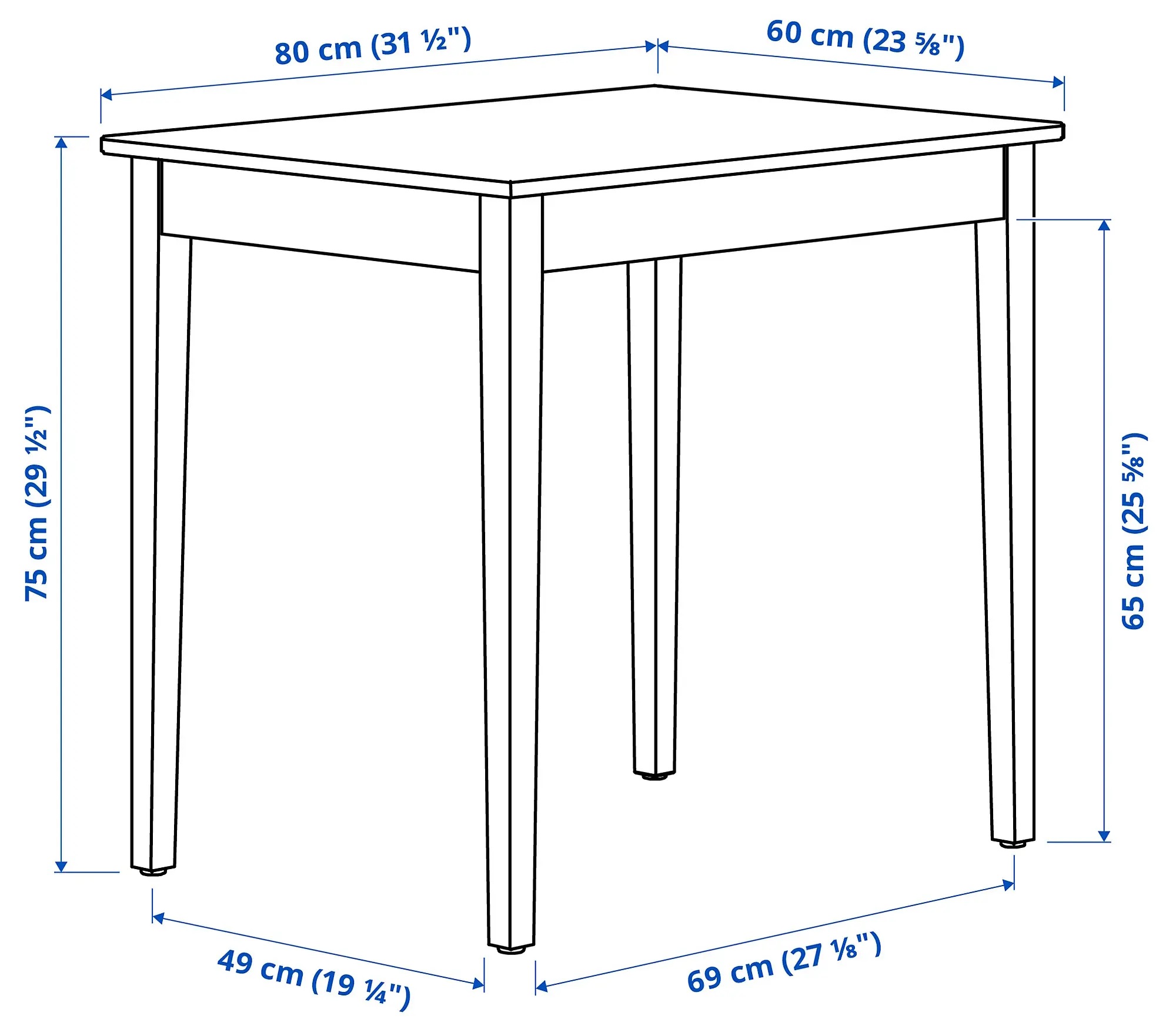 Set masa scaune Ikea Nasinge/Bergmund/Gunnared 80x60 1+2 (Alb/Gri mediu)