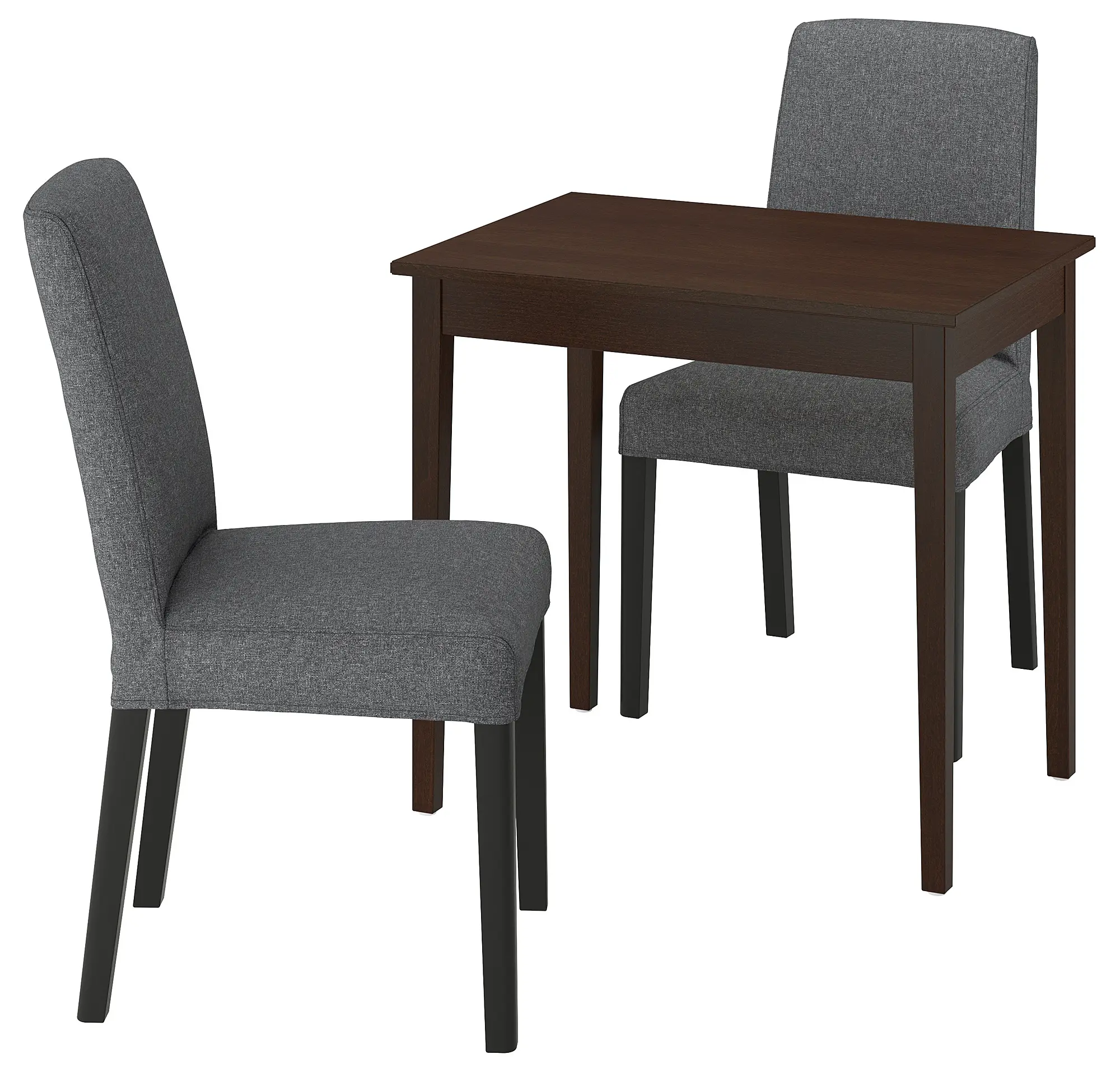 Set masa scaune Ikea Nasinge/Bergmund/Gunnared 80x60 1+2 (Maro/Gri mediu)