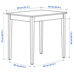 Set masa scaune Ikea Nasinge/Bergmund/Gunnared 80x60 1+2 (Maro/Gri mediu) Thumb