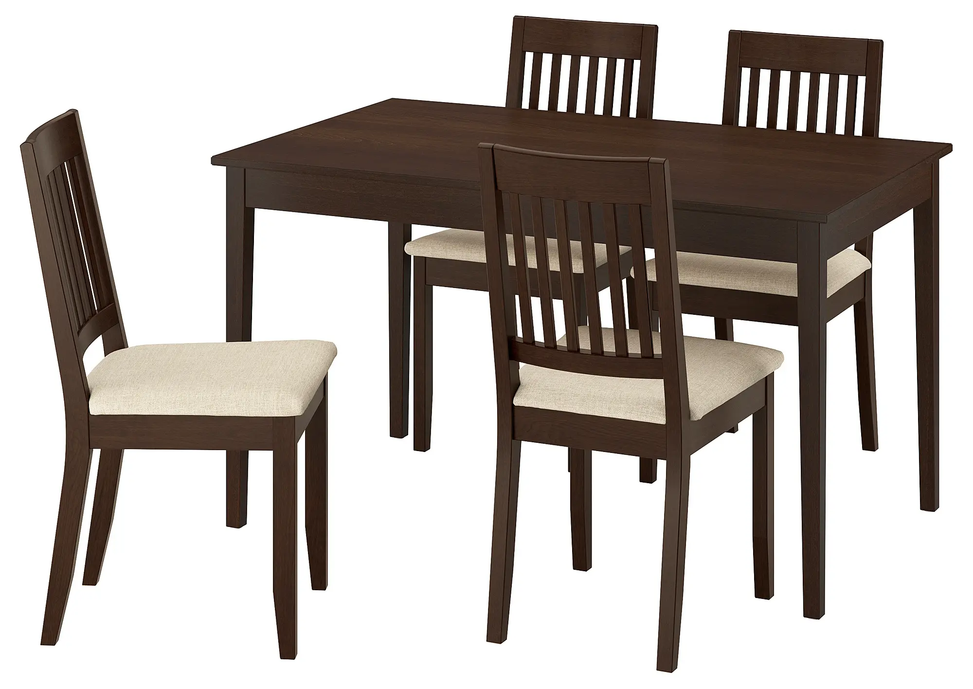 Set masa scaune Ikea Nasinge/Kilanda 130/190x80 1+4 (Maro/Bej deschis)