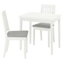 Set masa scaune Ikea Nasinge/Tibbleby 80x60 1+2 (Alb/Bej-gri) Thumb