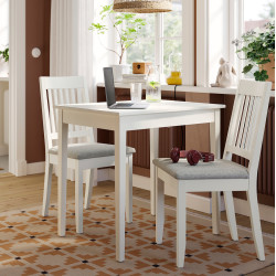 Set masa scaune Ikea Nasinge/Tibbleby 80x60 1+2 (Alb/Bej-gri) Thumb