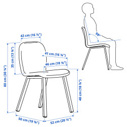 Set masa scaune Ikea Skalsta 1+4 (Nuc/Gri inchis) Thumb