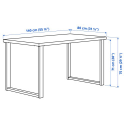 Set masa scaune Ikea Skalsta 1+4 (Nuc/Gri inchis) Thumb