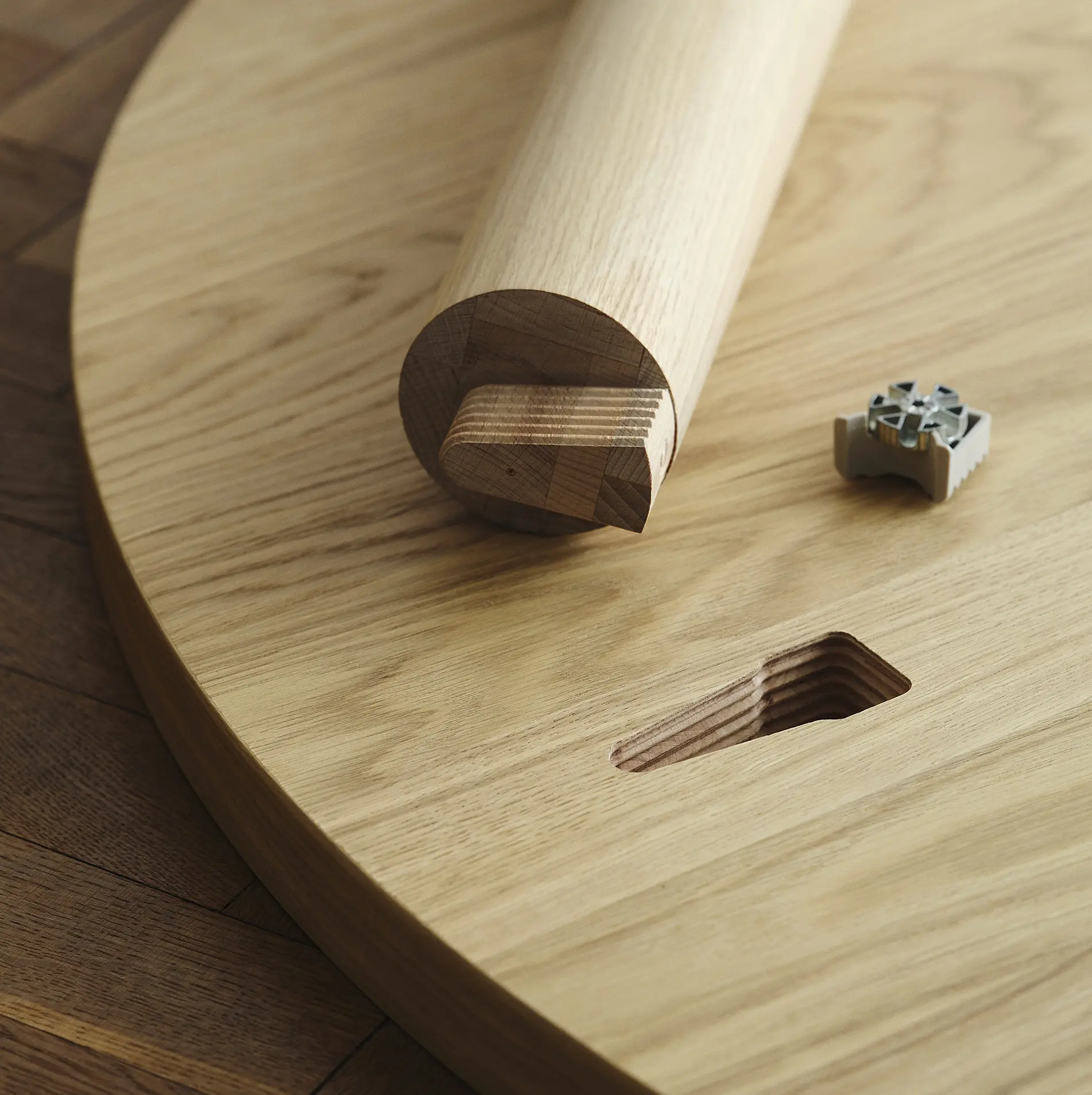 Set masa scaune Ikea Stockholm 2025 115 1+4 (Furnir stejar/Maro)