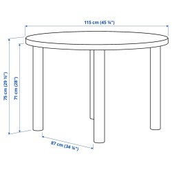 Set masa scaune Ikea Stockholm 2025/Skansnas 115 1+4 (Furnir stejar/Negru) Thumb