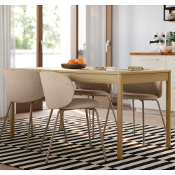 Set masa scaune Ikea Tonstad/Krylbo/Tonerud 150x80 1+4 (Furnir stejar/Bej inchis)