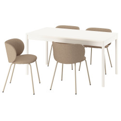 Set masa scaune Ikea Tonstad/Krylbo/Tonerud 150x80 1+4 (Alb murdar/Bej inchis) Thumb