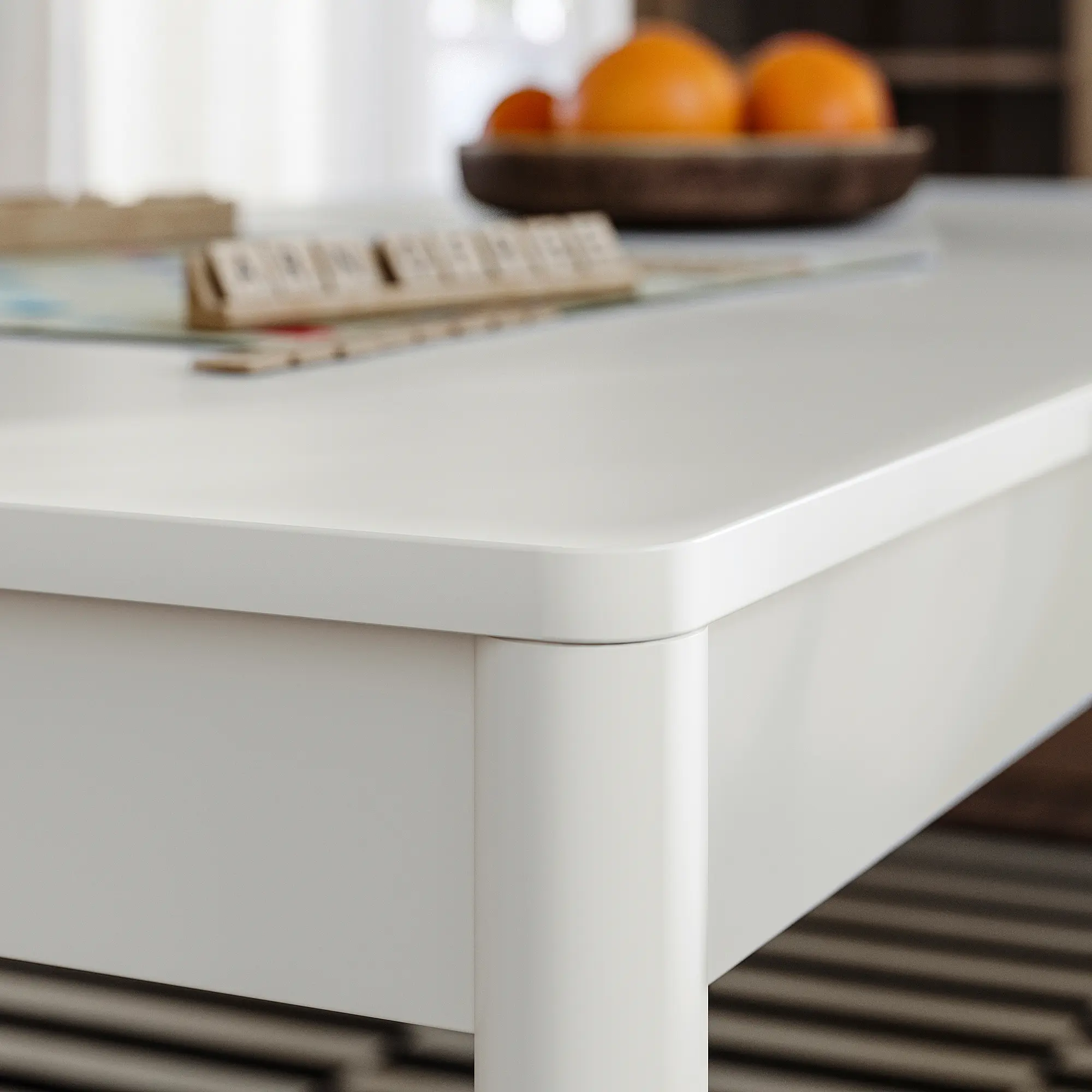 Set masa scaune Ikea Tonstad/Krylbo/Tonerud 150x80 1+4 (Alb murdar/Bej inchis)