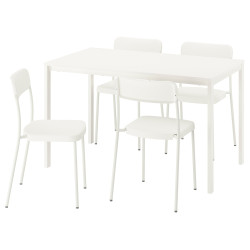Set masa scaune Ikea Vihals 125x74 1+4 (Alb) Thumb