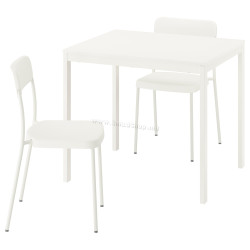 Set masa scaune Ikea Vihals 84/120x74 1+2 (Alb)